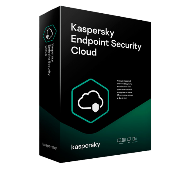 Kaspersky Endpoint Security Cloud, User Russian Edition. 5-9 Workstation / FileServer; 10-18 Mobile device 1 year Renewal License - Лицензия