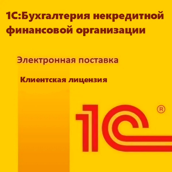 1С:Бухгалтерия некредитной финансовой организации. Клиентская лицензия на 5 рабочих мест. Электронная поставка